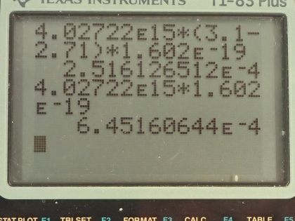 OpenStax College Physics, Chapter 29, Problem 82 (PE) calculator screenshot 2