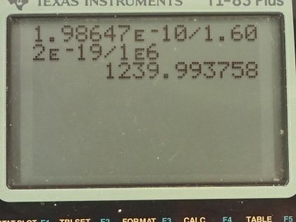 OpenStax College Physics, Chapter 29, Problem 84 (PE) calculator screenshot 2