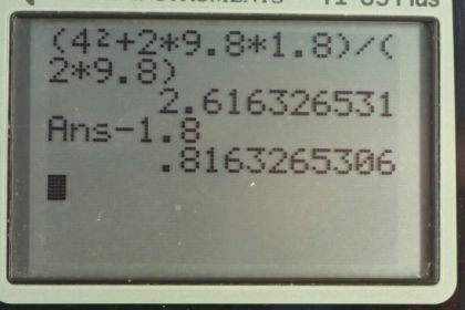 OpenStax College Physics, Chapter 2, Problem 46 (PE) calculator screenshot 2