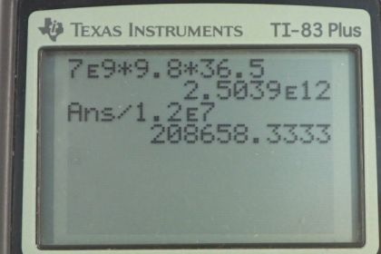 OpenStax College Physics, Chapter 7, Problem 17 (PE) calculator screenshot 1