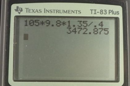 OpenStax College Physics, Chapter 7, Problem 69 (PE) calculator screenshot 2