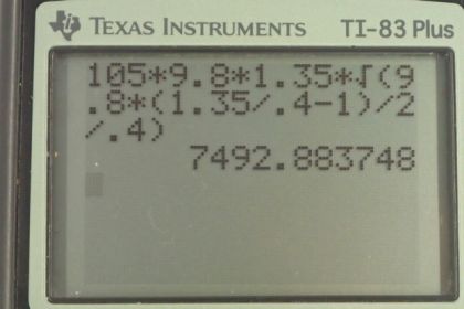 OpenStax College Physics, Chapter 7, Problem 69 (PE) calculator screenshot 3