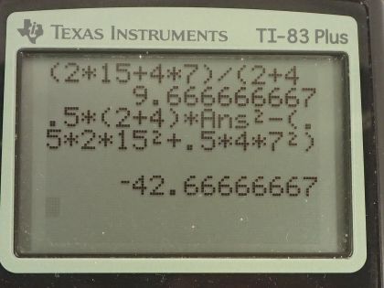 OpenStax College Physics, Chapter 8, Problem 44 (AP) calculator screenshot 1
