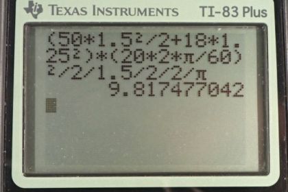 OpenStax College Physics, Chapter 10, Problem 21 (PE) calculator screenshot 3