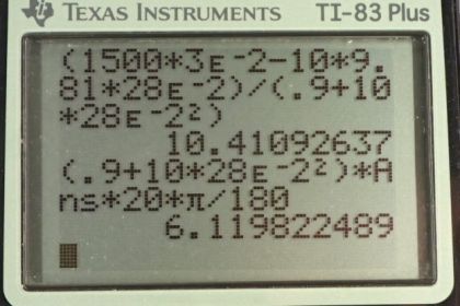 OpenStax College Physics, Chapter 10, Problem 29 (PE) calculator screenshot 1