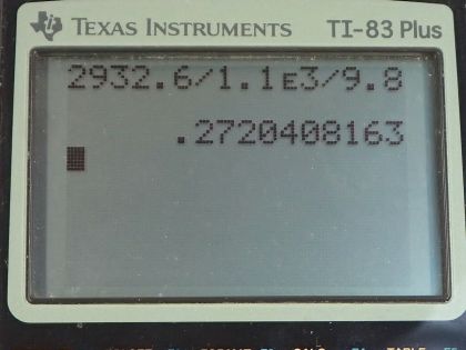 OpenStax College Physics, Chapter 11, Problem 74 (PE) calculator screenshot 2