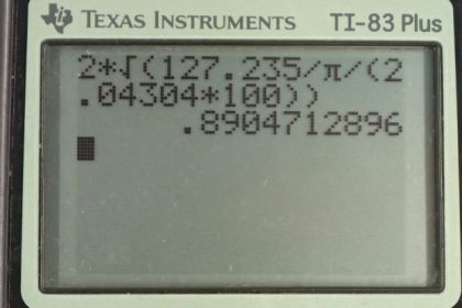 OpenStax College Physics, Chapter 12, Problem 15 (PE) calculator screenshot 2