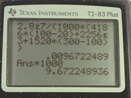 OpenStax College Physics, Chapter 14, Problem 20 (PE) calculator screenshot 1