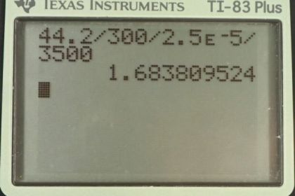 OpenStax College Physics, Chapter 14, Problem 35 (PE) calculator screenshot 2