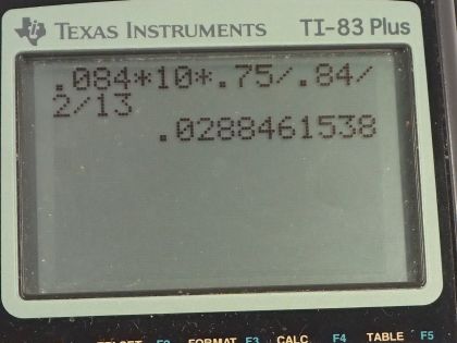 OpenStax College Physics, Chapter 14, Problem 38 (PE) calculator screenshot 1