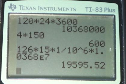 OpenStax College Physics, Chapter 14, Problem 43 (PE) calculator screenshot 1