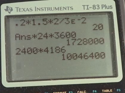 OpenStax College Physics, Chapter 14, Problem 44 (PE) calculator screenshot 1