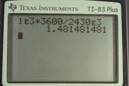 OpenStax College Physics, Chapter 14, Problem 49 (PE) calculator screenshot 1