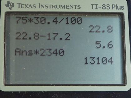 OpenStax College Physics, Chapter 14, Problem 66 (PE) calculator screenshot 1