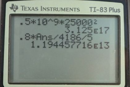 OpenStax College Physics, Chapter 14, Problem 67 (PE) calculator screenshot 1