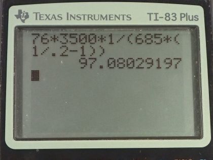 OpenStax College Physics, Chapter 14, Problem 70 (PE) calculator screenshot 1