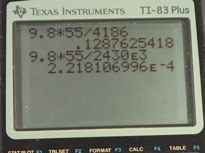 OpenStax College Physics, Chapter 14, Problem 74 (PE) calculator screenshot 1