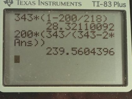 OpenStax College Physics, Chapter 17, Problem 6 (AP) calculator screenshot 1