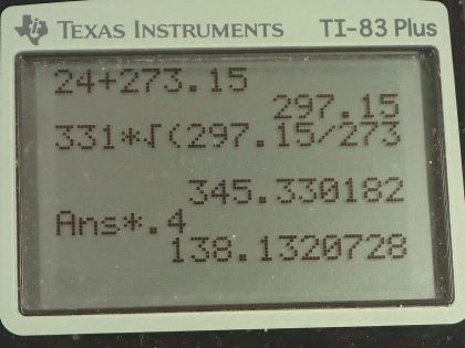 OpenStax College Physics, Chapter 17, Problem 10 (PE) calculator screenshot 1