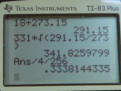 OpenStax College Physics, Chapter 17, Problem 48 (PE) calculator screenshot 1