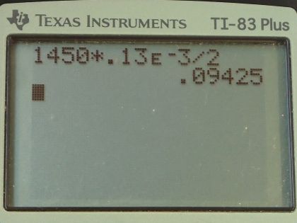 OpenStax College Physics, Chapter 17, Problem 75 (PE) calculator screenshot 1