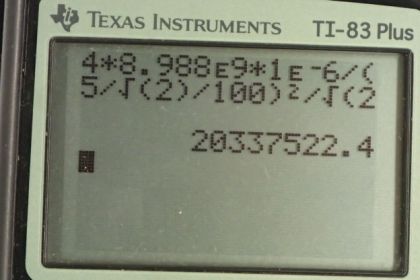 OpenStax College Physics, Chapter 18, Problem 19 (PE) calculator screenshot 1