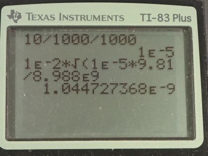 OpenStax College Physics, Chapter 18, Problem 20 (PE) calculator screenshot 1