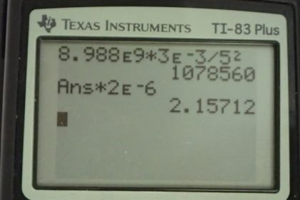 OpenStax College Physics, Chapter 18, Problem 51 (PE) calculator screenshot 1