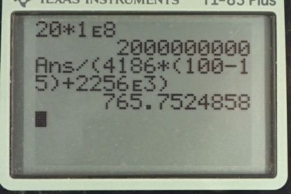 OpenStax College Physics, Chapter 19, Problem 7 (PE) calculator screenshot 1