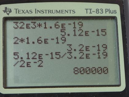 OpenStax College Physics, Chapter 19, Problem 22 (PE) calculator screenshot 1