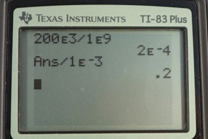 OpenStax College Physics, Chapter 20, Problem 23 (PE) calculator screenshot 1