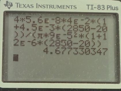 OpenStax College Physics, Chapter 20, Problem 38 (PE) calculator screenshot 1