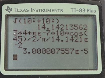 OpenStax College Physics, Chapter 22, Problem 70 (PE) calculator screenshot 1