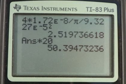 OpenStax College Physics, Chapter 22, Problem 83 (PE) calculator screenshot 2