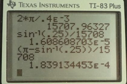 OpenStax College Physics, Chapter 23, Problem 37 (PE) calculator screenshot 1