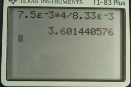 OpenStax College Physics, Chapter 23, Problem 57 (PE) calculator screenshot 1