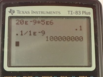 OpenStax College Physics, Chapter 23, Problem 70 (PE) calculator screenshot 1
