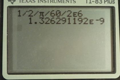 OpenStax College Physics, Chapter 23, Problem 81 (PE) calculator screenshot 1