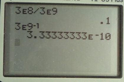 OpenStax College Physics, Chapter 24, Problem 1 (AP) calculator screenshot 1