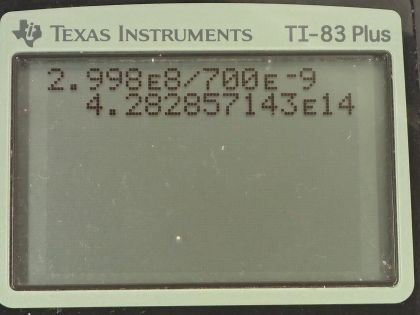OpenStax College Physics, Chapter 24, Problem 10 (PE) calculator screenshot 1
