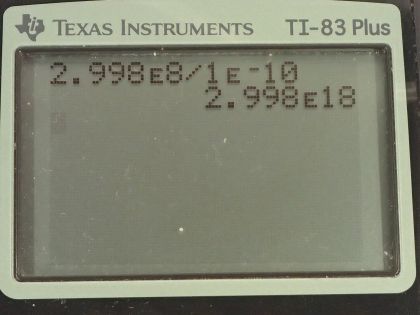 OpenStax College Physics, Chapter 24, Problem 16 (PE) calculator screenshot 1