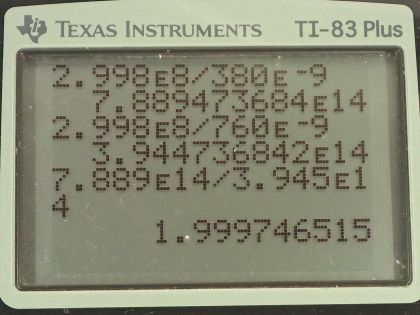 OpenStax College Physics, Chapter 24, Problem 28 (PE) calculator screenshot 1