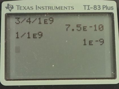 OpenStax College Physics, Chapter 24, Problem 46 (PE) calculator screenshot 1