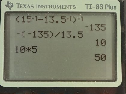 OpenStax College Physics, Chapter 25, Problem 42 (PE) calculator screenshot 1