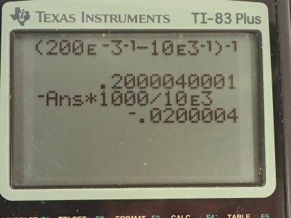 OpenStax College Physics, Chapter 25, Problem 50 (PE) calculator screenshot 1