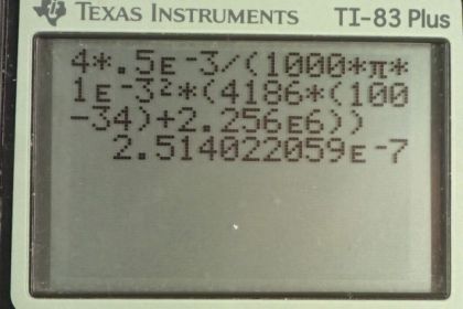 OpenStax College Physics, Chapter 26, Problem 39 (PE) calculator screenshot 1
