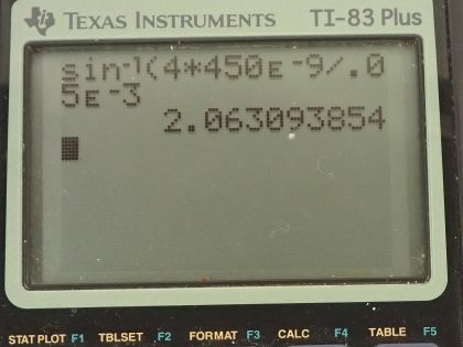 OpenStax College Physics, Chapter 27, Problem 12 (PE) calculator screenshot 1