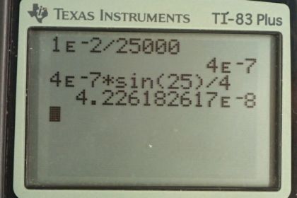OpenStax College Physics, Chapter 27, Problem 41 (PE) calculator screenshot 1