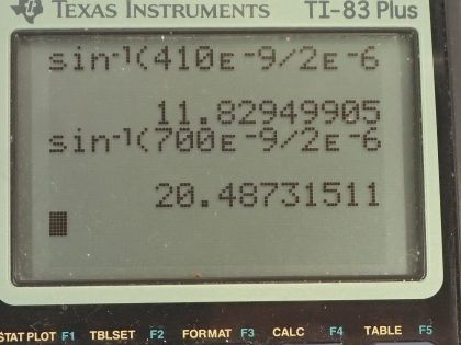 OpenStax College Physics, Chapter 27, Problem 44 (PE) calculator screenshot 1