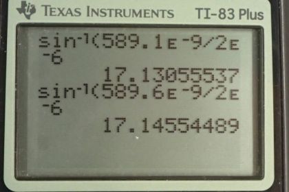 OpenStax College Physics, Chapter 27, Problem 51 (PE) calculator screenshot 1